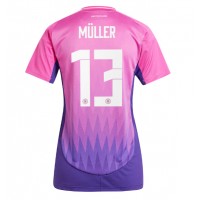 Camiseta Alemania Thomas Muller #13 Visitante Equipación para mujer Eurocopa 2024 manga corta